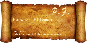 Peruzzi Filemon névjegykártya